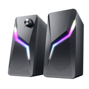 COOMAER RGB Gaming Speaker with Light Rhythm 3 Lighting Modes Immersive High-performance Plug and Play