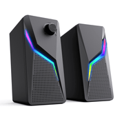 COOMAER RGB Gaming Speaker with Light Rhythm 3 Lighting Modes Immersive High-performance Plug and Play