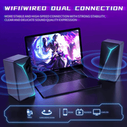 COOMAER Gaming Speaker with Light Rhythm Surround Sound ABS 3.5MM AUX Multi Device Connection