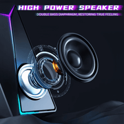 COOMAER Gaming Speaker with Light Rhythm Surround Sound ABS 3.5MM AUX Multi Device Connection