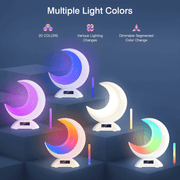 COOMAER Multicolor RGB Bluetooth Speaker with Touch Light Control, Time Display, Alarm Reminder, Supports Quick Multi-Device Connection