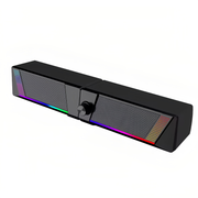 COOMAER Modular RGB Gaming Speakers with 7 Light Modes Easy Adjustment Supports Mobile PC Tablet Low Latency Connection