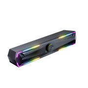 COOMAER BT Gaming RGB LED Soundbar for PC with Multiple Lighting Modes, One-Touch Adjustment, Full-Range Speaker Unit, Supports Various Devices