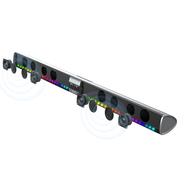 COOMAER RGB Bluetooth Soundbar Designed for Home Theaters Supports Wall Mounting and Offers FM SD Input USB SD MMC DVD PC MP3 MP4 etc.