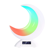 COOMAER Multicolor RGB Bluetooth Speaker with Touch Light Control, Time Display, Alarm Reminder, Supports Quick Multi-Device Connection