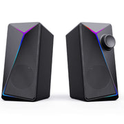 COOMAER Gaming Speaker with Light Rhythm Surround Sound ABS 3.5MM AUX Multi Device Connection