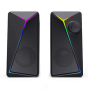 COOMAER Gaming Speaker with Light Rhythm Surround Sound ABS 3.5MM AUX Multi Device Connection